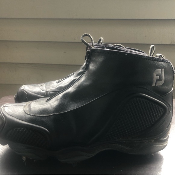 Footjoy Hydrolite 50018 20A Men’s Black Leather Spiked Golf Boots Size 7.5M - Picture 4 of 11